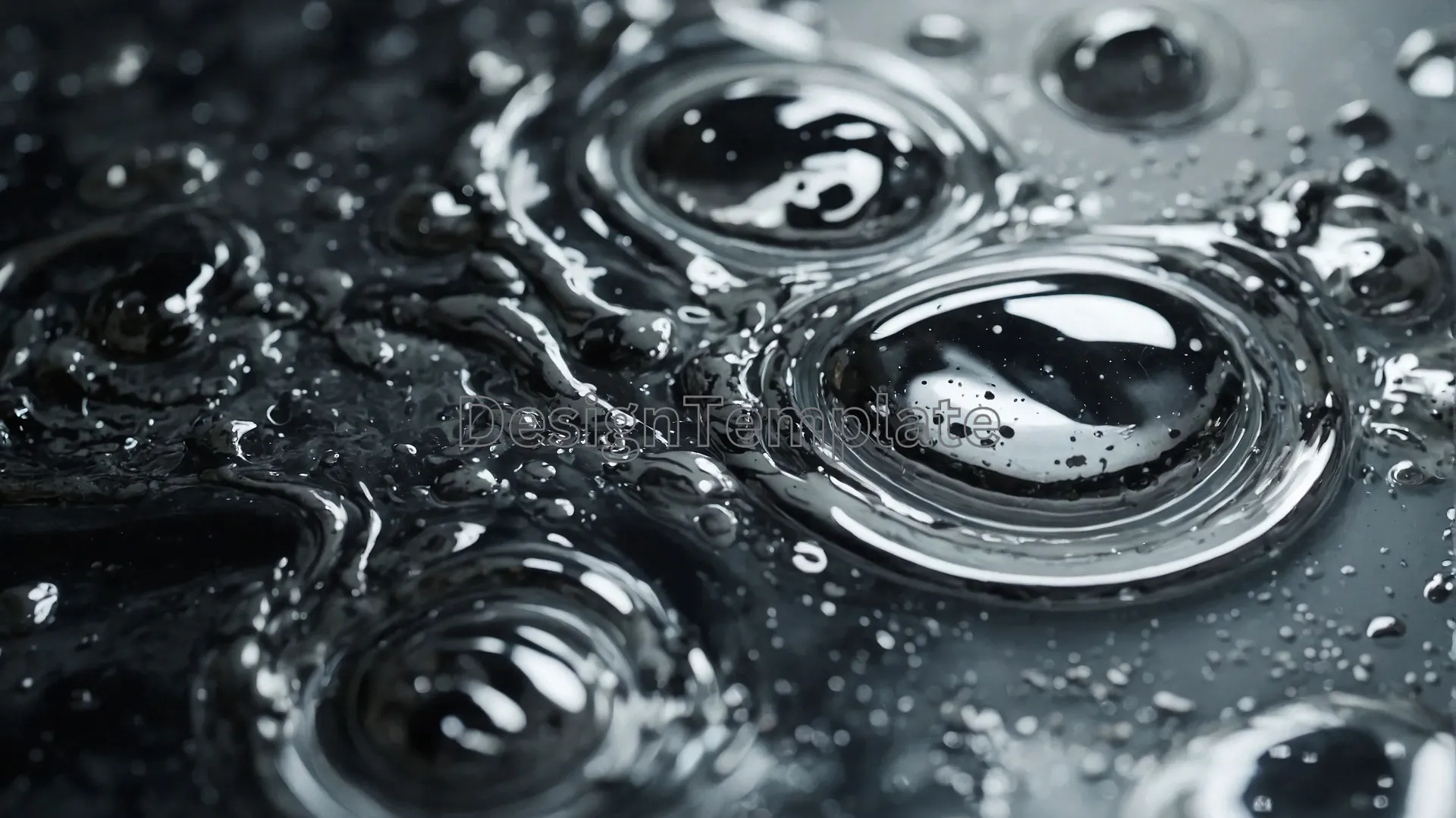 Metallic Puddles Reflective Silver PNG image